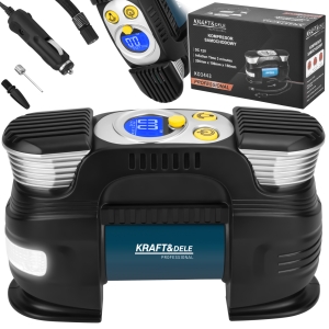 KOMPRESOR SAMOCHODOWY 7BAR 250W LED AUTOMATYCZNY +AKCESORIA