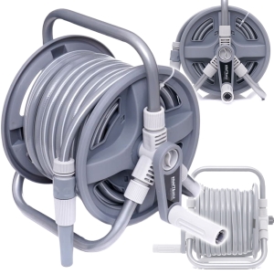 WĄŻ STOJAK OGRODOWY ZE STOJAKIEM ZWIJANY NA BĘBNIE 40m + 2m 3/4"