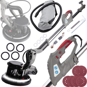 SZLIFIERKA ŻYRAFA DO GIPSU TYNKÓW GŁADZI TYNKU 2000W LED BEZPYŁOWA 230V 