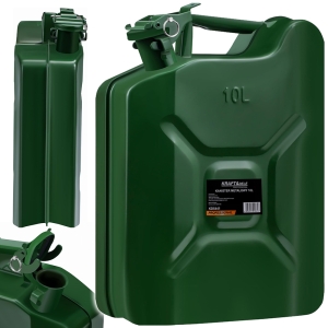 KANISTER NA PALIWO 10L METALOWY ZBIORNIK BAŃKA NA OLEJ BENZYNĘ ROPĘ 