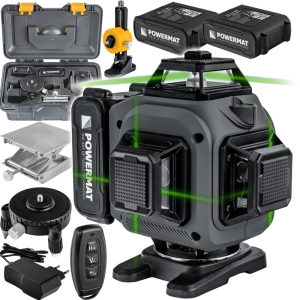 POZIOMICA LASEROWA LASER KRZYŻOWY ZIELONY SAMOPOZIOMUJĄCA 4D 360° 16 LINII