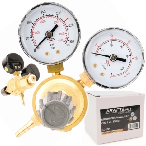 PROFESJONALNY REDUKTOR SPAWALNICZY CO2/ARGON 300 BAR KONTROLA CIŚNIENIA