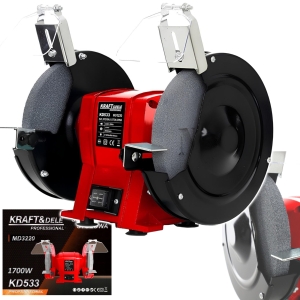 ZESTAW SZLIFIERKA STOŁOWA TARCZOWA KAMIENIOWA DWUKAMIENIOWA 1700W 200MM