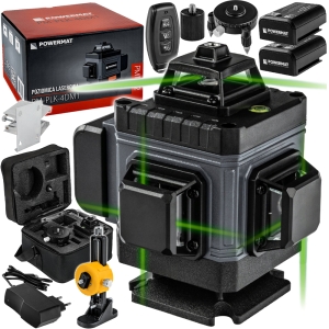 POZIOMICA LASEROWA LASER KRZYŻOWY ZIELONY SAMOPOZIOMUJĄCA 4D 360°16 LINII