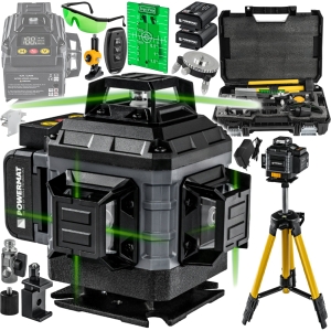 POZIOMICA LASEROWA LASER KRZYŻOWY ZIELONY SAMOPOZIOMUJĄCA 4D 360° 16 LINII