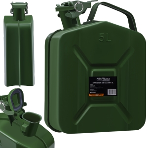 KANISTER METALOWY NA PALIWO 5L ZIELONY STALOWY DO BENZYNY OLEJU NAPĘDOWEGO