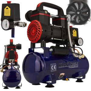 KOMPRESOR BEZOLEJOWY MAŁA SPRĘŻARKA POWIETRZA 9L 1200W 155L/MIN JAKOŚĆ