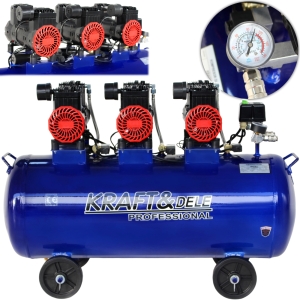 KOMPRESOR BEZOLEJOWY CICHY SPRĘŻARKA POWIETRZA 100L 230V 6000W 660L/MIN