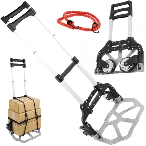 WÓZEK MAGAZYNOWY TRANSPORTOWY SKŁADANY ALUMINIOWY 80kg