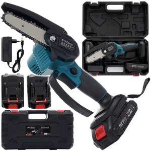 MINI PIŁA ŁAŃCUCHOWA PILARKA 4" AKUMULATOROWA 2xAKUMULATOR DO GAŁĘZI OGRODU