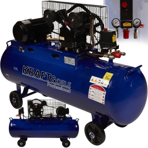KOMPRESOR SPRĘŻARKA OLEJOWA SILNIK DWUTŁOKOWY 150L POWIETRZA 5,2KM 400V