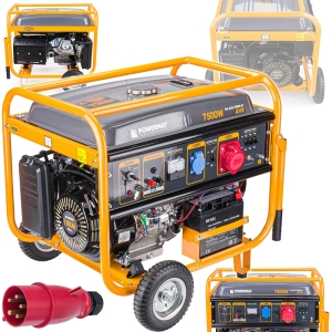 AGREGAT PRĄDOTWÓRCZY GENERATOR PRĄDU 7500W 230V/400V AVR BENZYNA 15KM