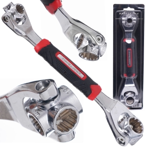 KLUCZ UNIWERSALNY NASADOWY OBROTOWY GŁOWICE 360° WIELOFUNKCYJNY 8-19mm