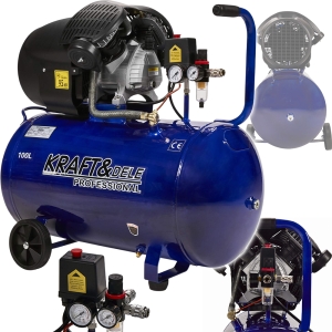 KOMPRESOR OLEJOWY 100L 2 MANOMETRY SPRĘŻARKA 2 TŁOKI 3kW 8 BAR 320l/min