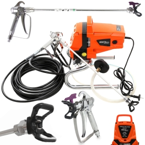 AGREGAT MALARSKI PISTOLET HYDRODYNAMICZNY 1500W WĄŻ 10M 1,5 L/MIN 220 BAR