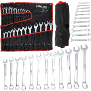 ZESTAW KLUCZY KLUCZE PŁASKO-OCZKOWYCH OCZKOWE 25el 6-32MM POKROWIEC CrV