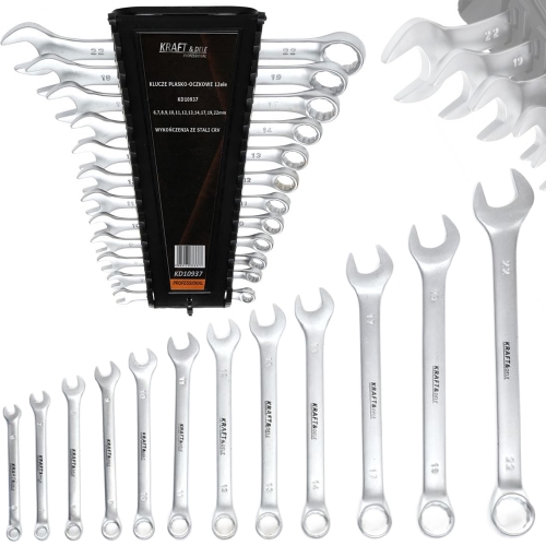 Klucze płasko-oczkowe 12el. CRV 6-22mm KD10937_1.jpg