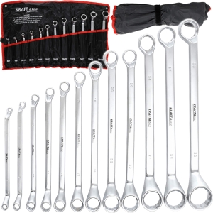 KLUCZE OCZKOWE DWUSTRONNE DWUNASTOKĄTNE CR-V 6-32mm W ETUI 12el