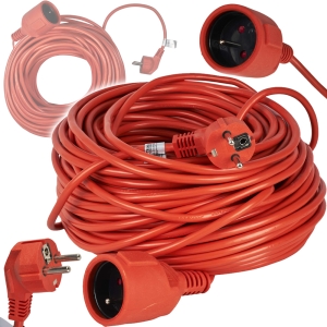 PRZEDŁUŻACZ OGRODOWY BUDOWLANY POMARAŃCZOWY 50M 3-ŻYŁOWY