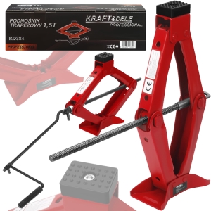 PODNOŚNIK SAMOCHODOWY TRAPEZOWY LEWAREK GUMA 1,5T 1500kg 95 - 370mm