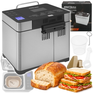 WYPIEKACZ DO CHLEBA PIEKARNIK MENU PL LCD 800W 19 PROGRAMÓW REGULACJA