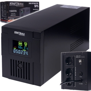 ZASILANIE UPS AWARYJNE 900W WYŚWIETLACZ LCD PIECA POMPY 1500VA DO KOMPUTERA