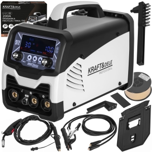 SPAWARKA INWERTOROWA MIG FLUX/MMA/TIG 200A WYŚWIETLACZ LCD 40-200A 6.1 KVA