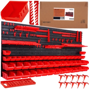 TABLICA WARSZTATOWA ŚCIANKA ORGANIZER WARSZTATOWY 170x78cm POJEMNIKI