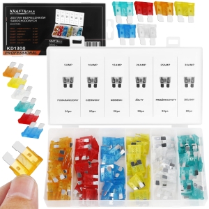 ZESTAW BEZPIECZNIKÓW SAMOCHODOWYCH BEZPIECZNIKI KOMPLET 120szt 5A-30A