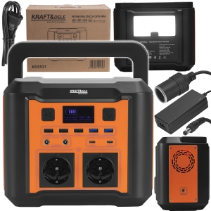 STACJA ZASILANIA ENERGII MOBILNA ŁADOWARKA POWERBANK 296Wh 20Ah/14,8V 500W