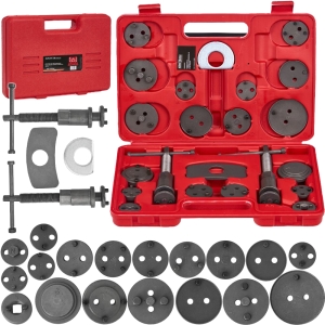 ZESTAW DO WYCISKANIA TŁOCZKÓW HAMULCOWYCH 22 ELEMENTÓW WALIZKA 