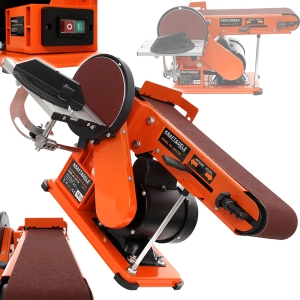 SZLIFIERKA TAŚMOWA TALERZOWA STOŁOWA 600W CZOŁOWA 1450rpm TARCZA 150mm