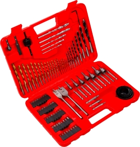 ZESTAW WIERTEŁ I BITÓW WIERTŁA BITY NASADKI KLUCZE OTWORNICE 103EL WALIZKA