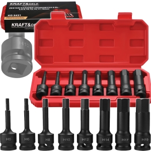 NASADKI UDAROWE ZESTAW NASADEK IMBUS HEX IMBUSOWE 1/2" 5-19mm ZESTAW 8el