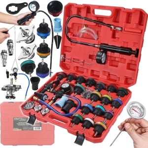 ZESTAW TESTER SPRAWDZANIA SZCZELNOŚCI UKŁADU CHŁODZENIA 27el AUDI BMW FORD