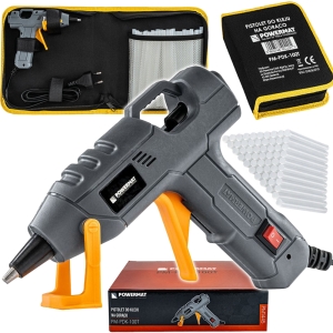 PISTOLET DO KLEJU NA GORĄCO DO KLEJENIA 220°C +60 WKŁADÓW 7mm ETUI KLEJARKA