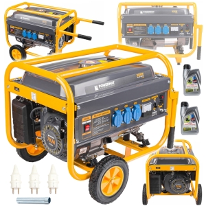 AGREGAT PRĄDOTWÓRCZY GENERATOR 3000W BENZYNA 230V 7KM KOŁA AVR + OLEJ