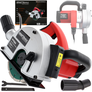 BRUZDOWNICA ELEKTRYCZNA DO BETONU 3100W LASER WALIZKA 2 TARCZE 150mm 230V