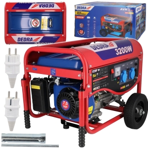 AGREGAT PRĄDOTWÓRCZY GENERATOR PRĄDU 3,2kW 2,8kVA 210cm³ AVR 2x230V BENZYNA