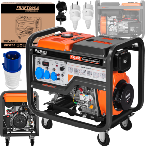 AGREGAT PRĄDOTWÓRCZY GENERATOR PRĄDU 8kW 8000W 1-FAZOWY 230V 4-SUW DIESEL