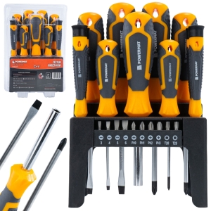 ZESTAW WKRĘTAKÓW MAGNETYCZNYCH NA STOJAKU 21 ELEMENTÓW ŚRUBOKRĘTY BITY TORX