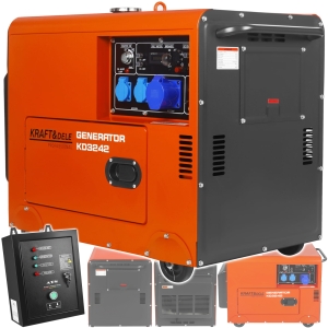 AGREGAT PRĄDOTWÓRCZY GENERATOR PRĄDU JEDNOFAZOWY 230V 7KW 10KM DIESEL + ATS