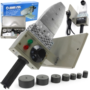 ZGRZEWARKA DO ZGRZEWANIA RUR PP PVC PE PB 1100W 16-63mm +7 MATRYC ZESTAW