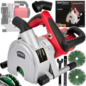 BRUZDOWNICA ELEKTRYCZNA BETON 3100W FREZARKA + ADAPTER PYŁU 2 TARCZE 150mm