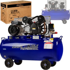 KOMPRESOR OLEJOWY SPRĘŻARKA POWIETRZA 100L 2-TŁOKI 230V 3kW/3000W 4,2KM
