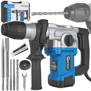 MŁOTOWIERTARKA MŁOT UDAROWY 1010W 4J SDS+ WIERTŁA 8,10,12MM DŁUTO ZESTAW