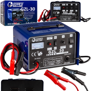 PROSTOWNIK SAMOCHODOWY DO AKUMULATORÓW 12V/24V 30A FAST CHARGE GZL-30