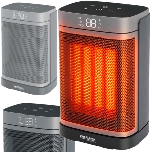 TERMOWENTYLATOR GRZEJNIK ELEKTRYCZNY 1000W/1500W WYŚWIETLACZ LED REGULACJA