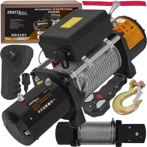 ELEKTRYCZNA WCIĄGARKA WYCIĄGARKA SAMOCHODOWA 4700W 4310KG 12V HAK LINA STAL