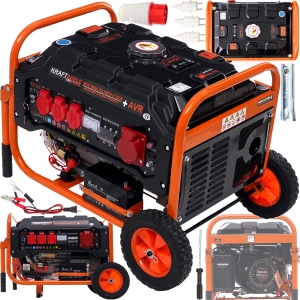 AGREGAT PRĄDOTWÓRCZY GENERATOR PRĄDU 5,2kW 5200W 7KM 3-FAZOWY BENZYNA 7HP